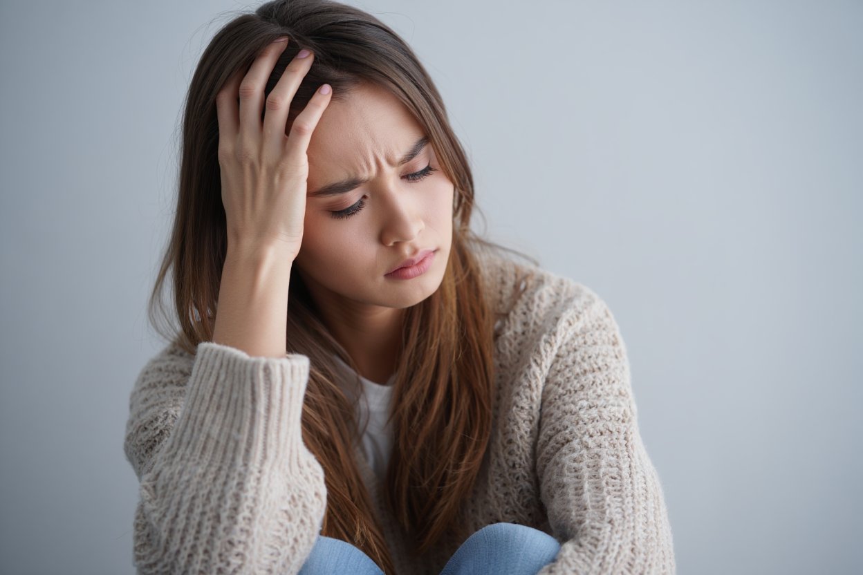 девушка с птср